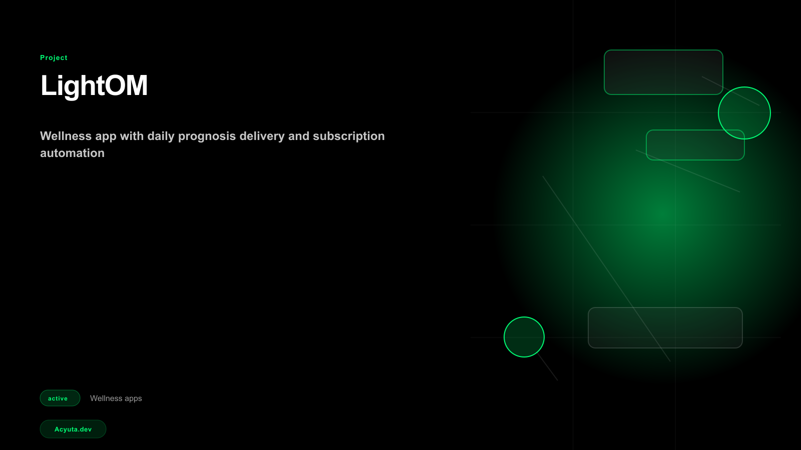 LightOM wellness app project preview